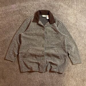 Vintage L.L.Bean brown plaid jacket  size XS